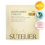 SUTELIER Vegan All-in-One Dishwasher Detergent Tablets Lemon Scent 10g 50ea Eco-friendly ECOCERT Ingredients _ Made in Korea